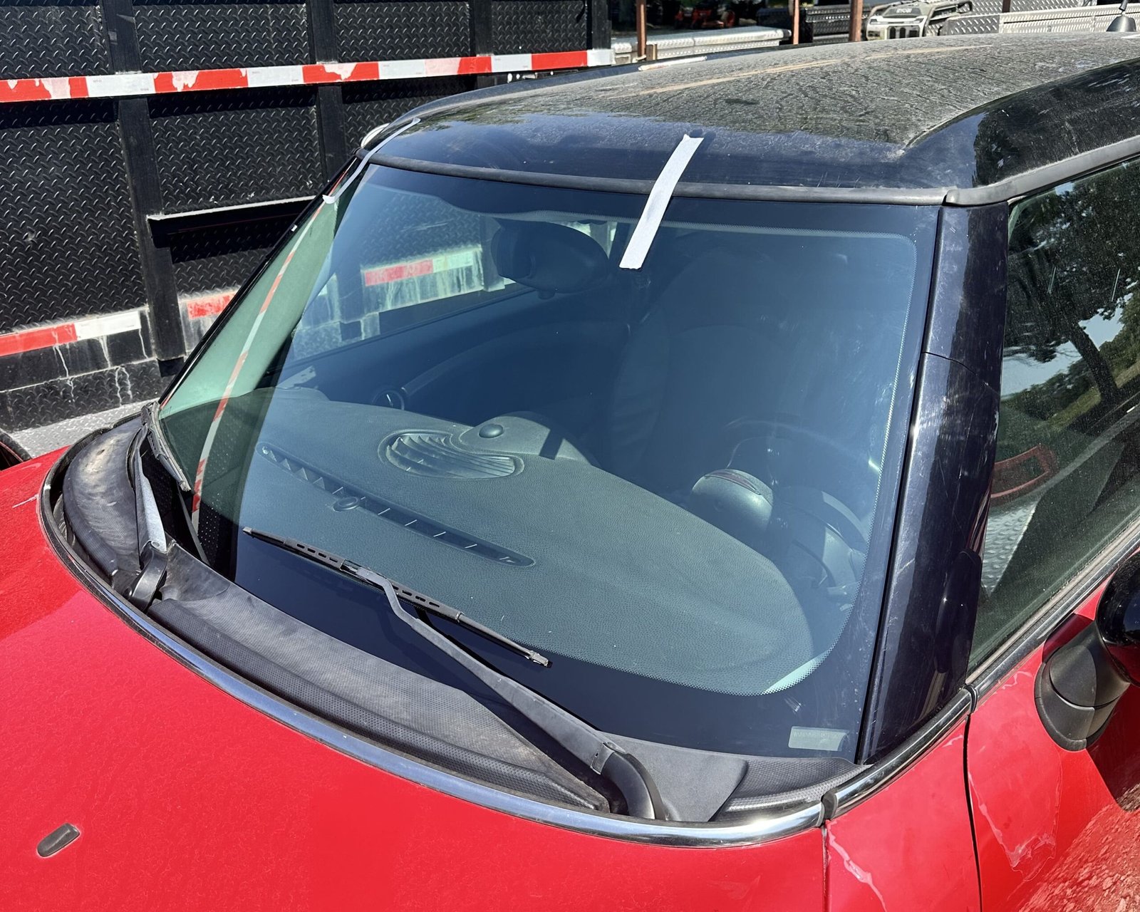 Mobile windshield service completed at a customer location